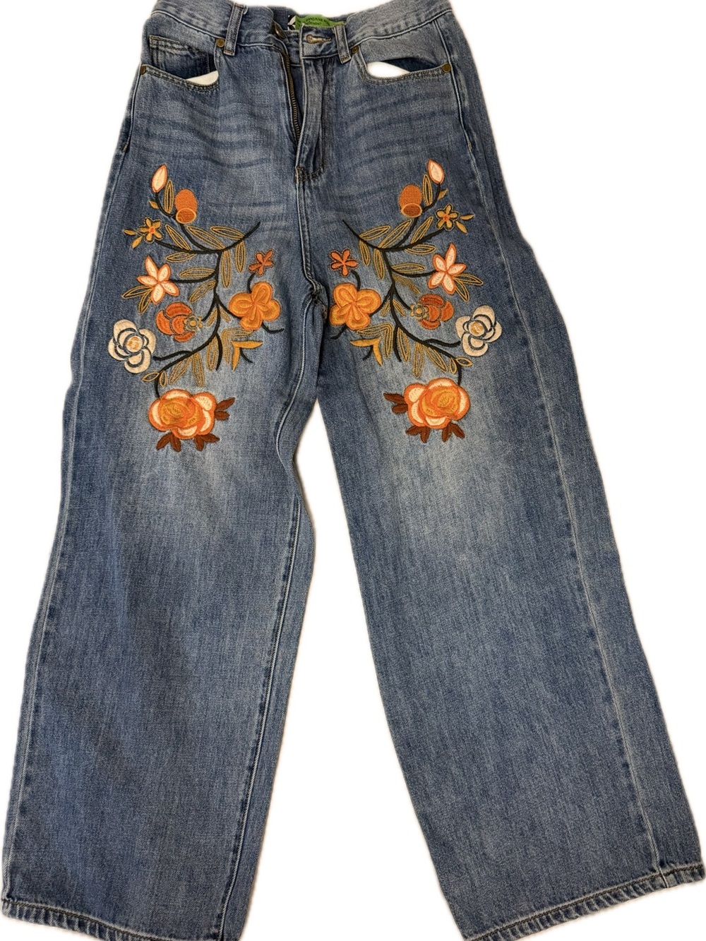 SANDRINE ROSE “the virgin label” 
Wide leg, high waisted jeans